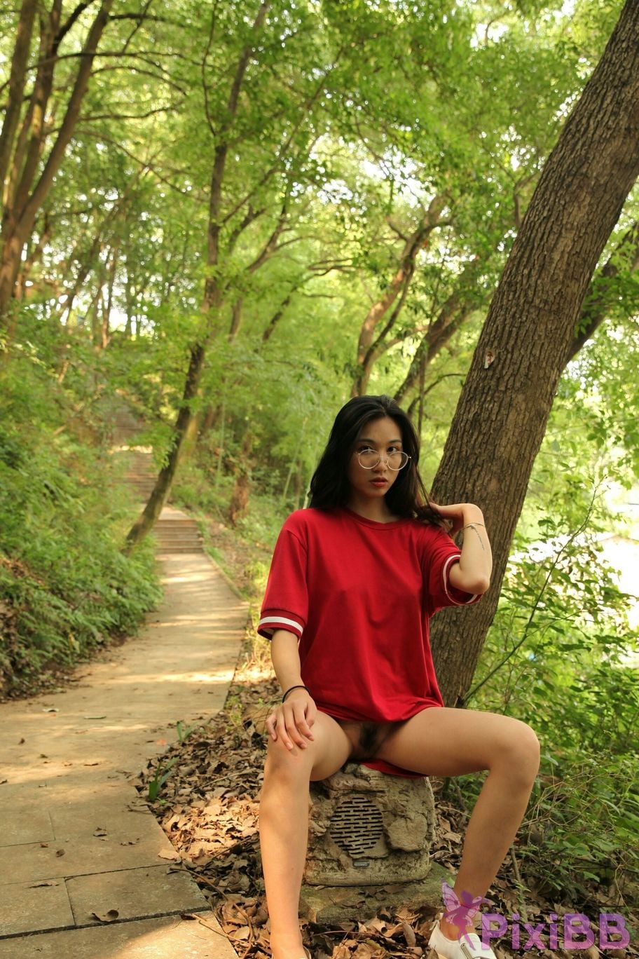Private Photoshoot Fangfang Long legged lady outdoors Full scale private shooting PixiBB.COM 163