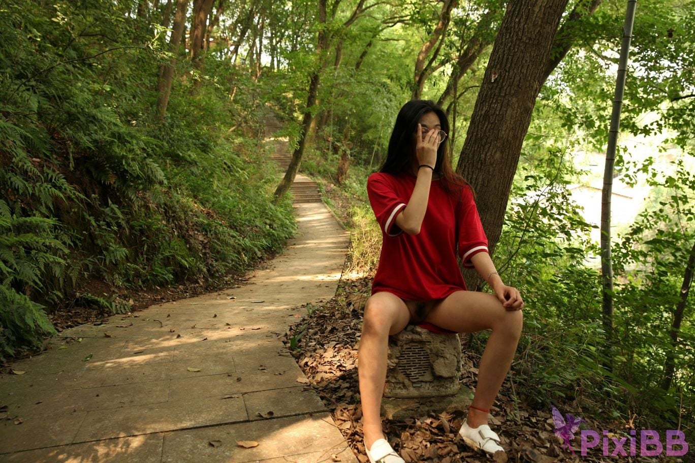 Private Photoshoot Fangfang Long legged lady outdoors Full scale private shooting PixiBB.COM 166