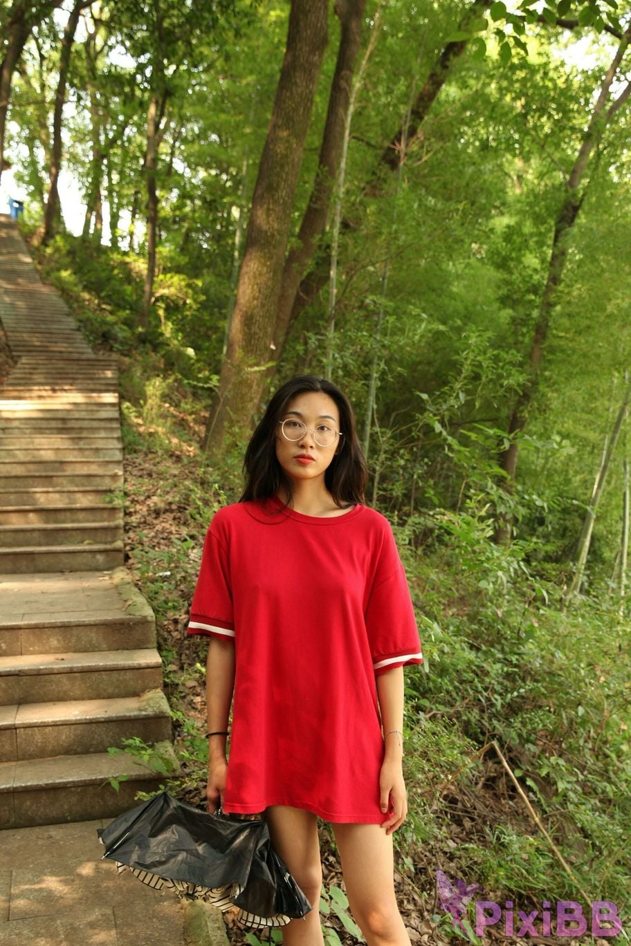 Private Photoshoot Fangfang Long legged lady outdoors Full scale private shooting PixiBB.COM 173