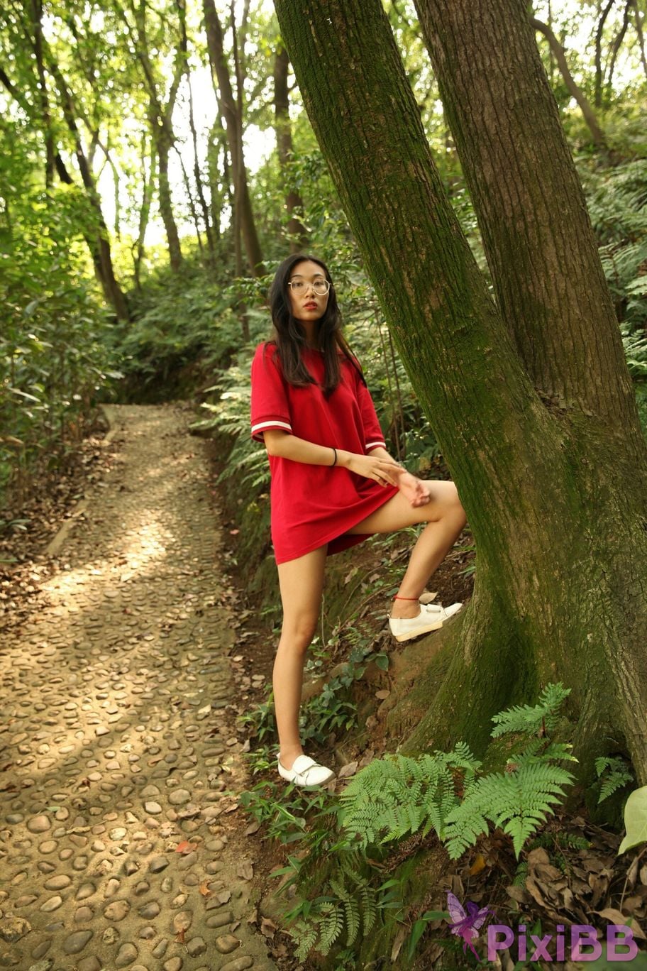 Private Photoshoot Fangfang Long legged lady outdoors Full scale private shooting PixiBB.COM 175