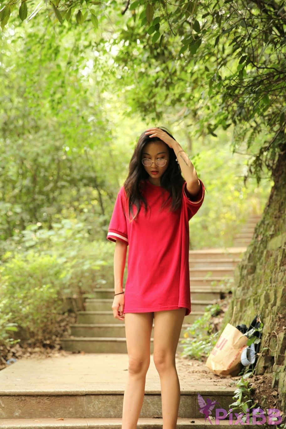 Private Photoshoot Fangfang Long legged lady outdoors Full scale private shooting PixiBB.COM 176