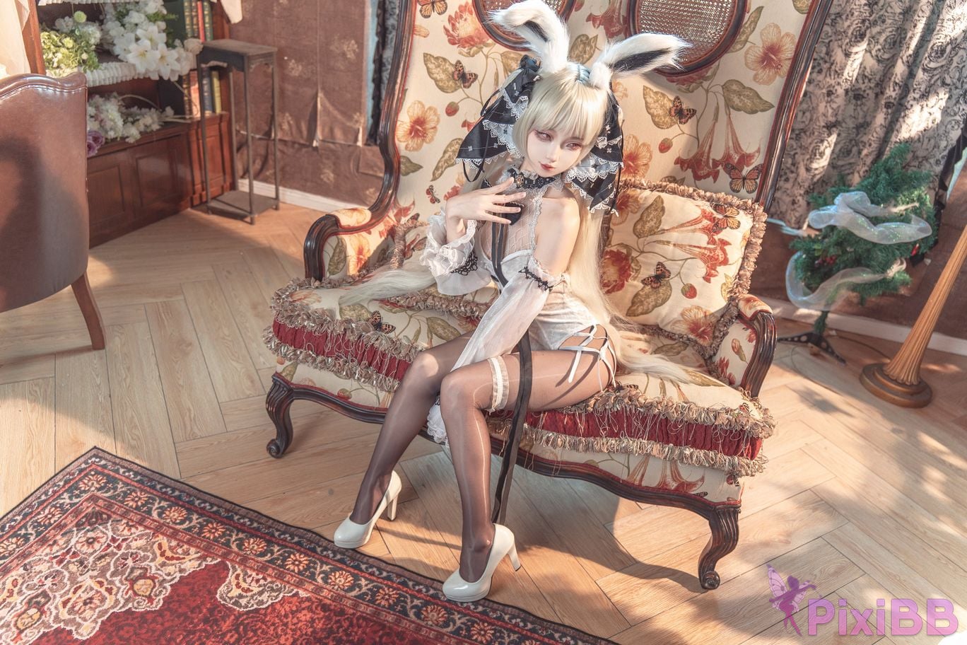 Cosplayer fox jiujiu azur lane Awesome white bunny girl PixiBB.COM 005