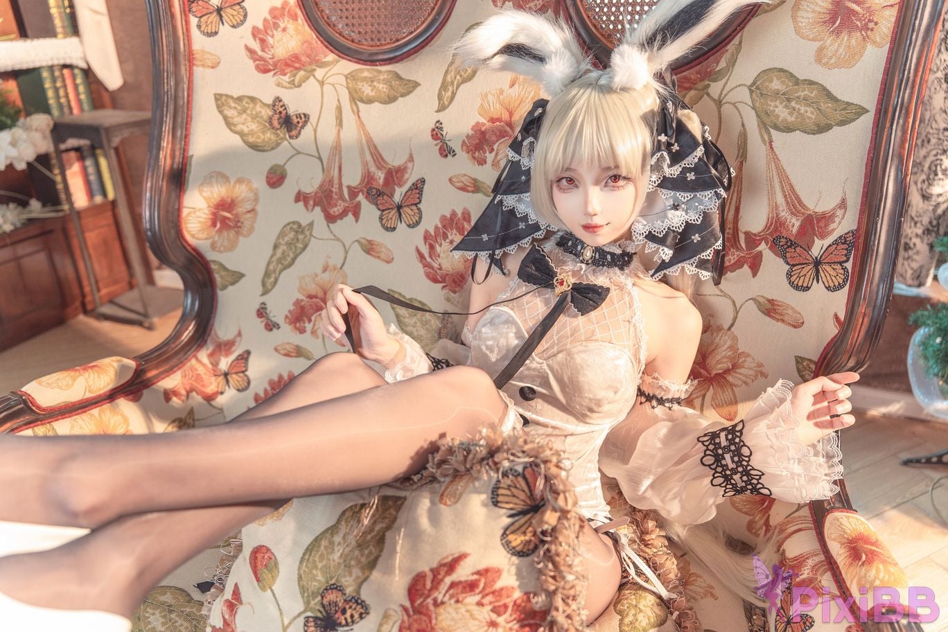 Cosplayer fox jiujiu azur lane Awesome white bunny girl PixiBB.COM 007