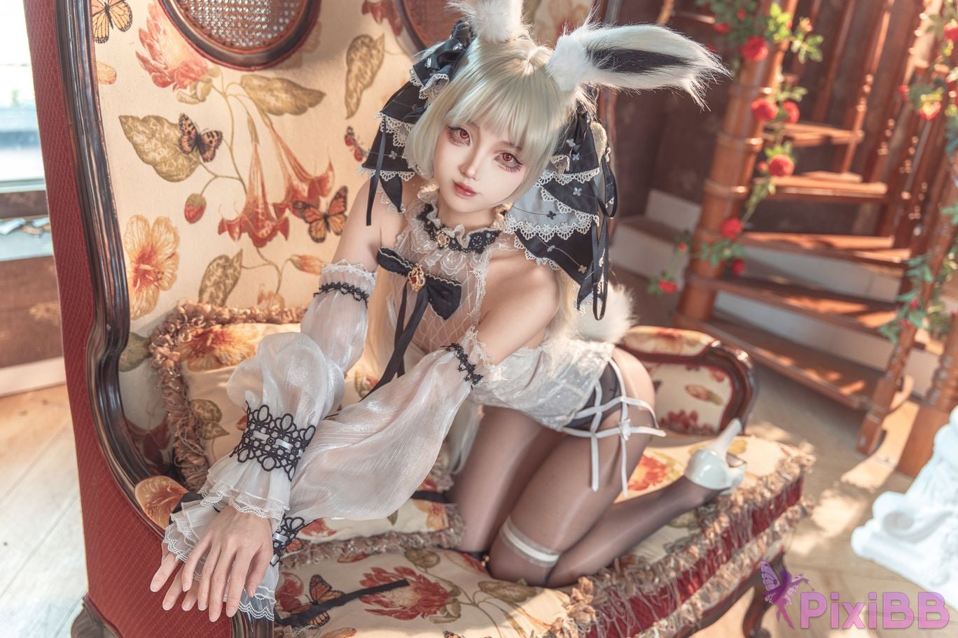 Cosplayer fox jiujiu azur lane Awesome white bunny girl PixiBB.COM 014
