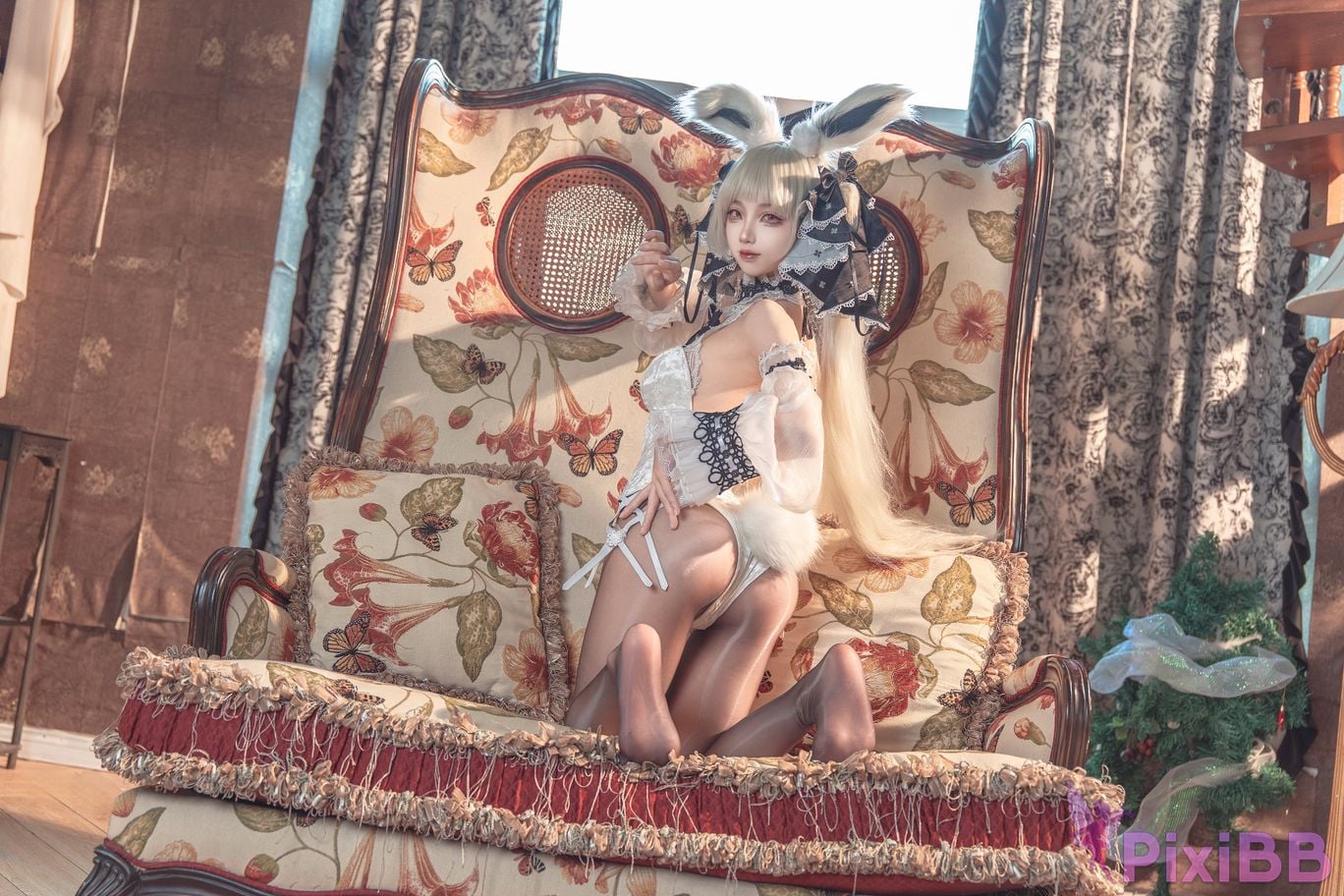 Cosplayer fox jiujiu azur lane Awesome white bunny girl PixiBB.COM 018