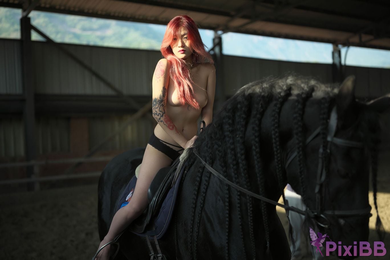 Private Photoshoot Jiang Yunya Innocent long legged model Full scale private photos of human body leaked at outdoor racecourse PixiBB.COM 015