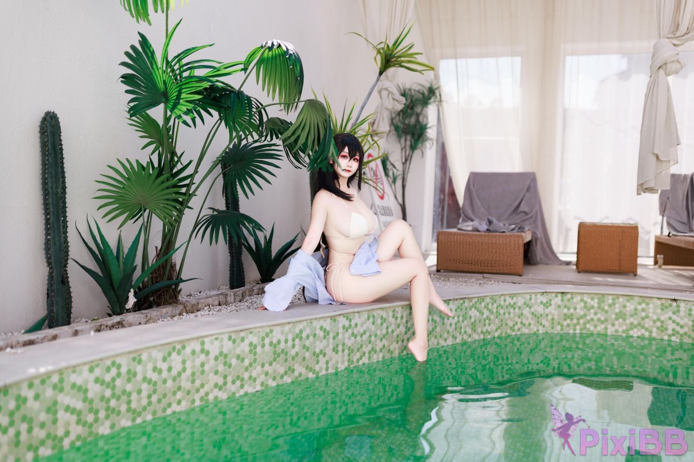 Cosplayer A Xuexue Dafeng swimsuit PixiBB.COM 012