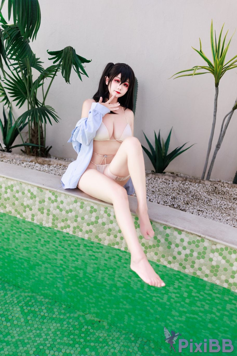 Cosplayer A Xuexue Dafeng swimsuit PixiBB.COM 013