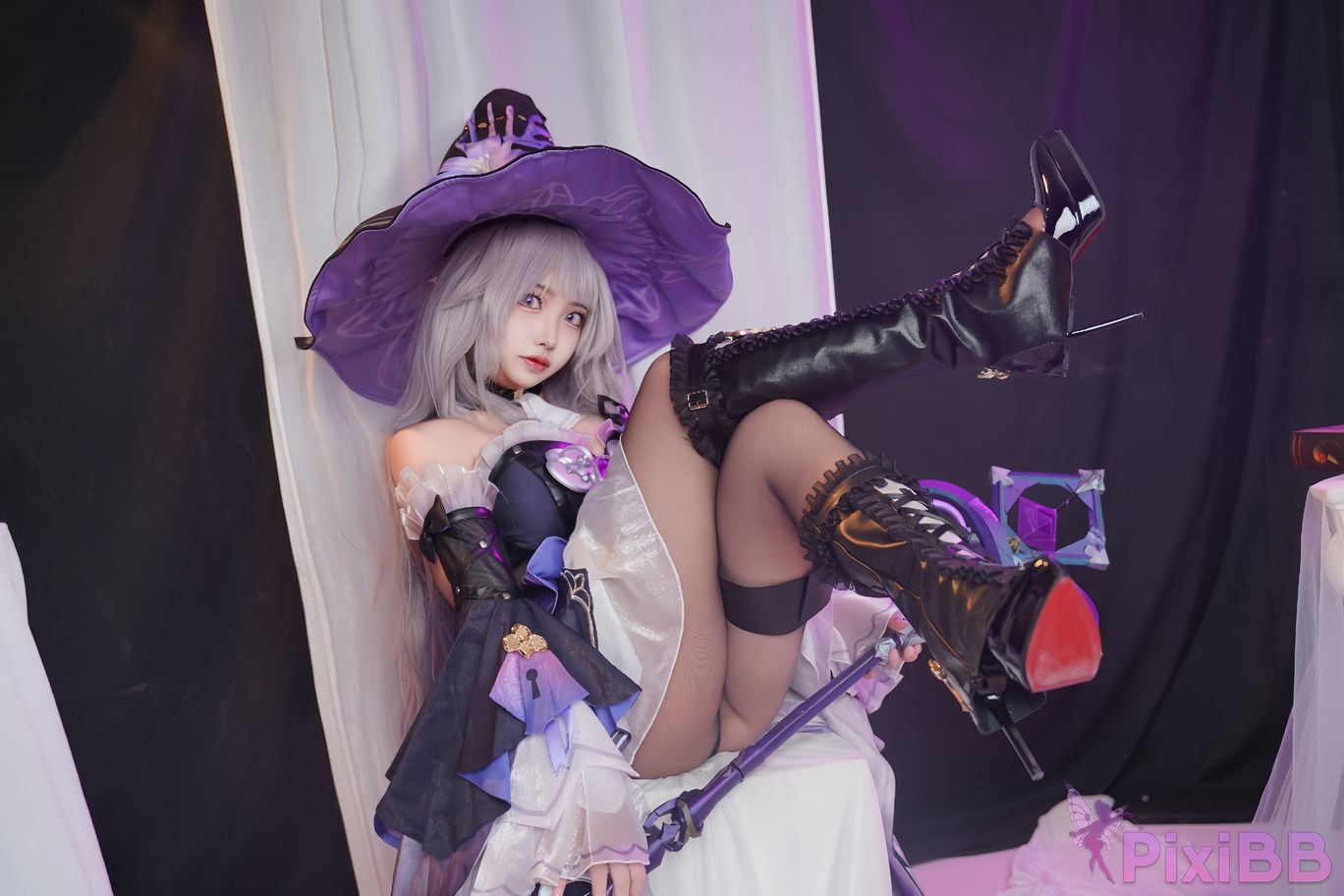 Cosplayer Vanilla Milk Meow Big Black Tower Collectors Edition PixiBB.COM 086