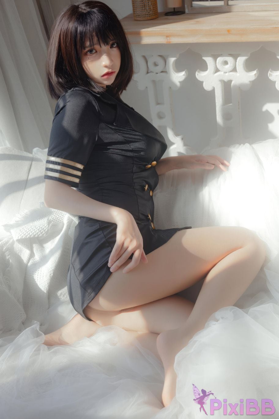 Cosplayer crazy cat ss black uniform PixiBB.COM 033