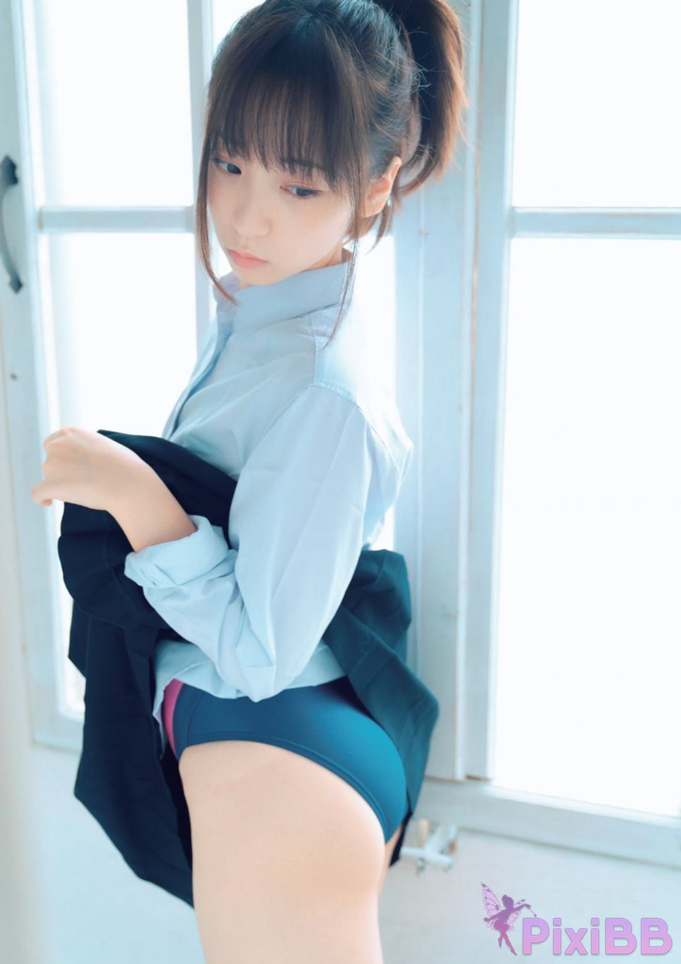 Japanese Idol Moe Iori Competitive swimsuit PixiBB.COM 030
