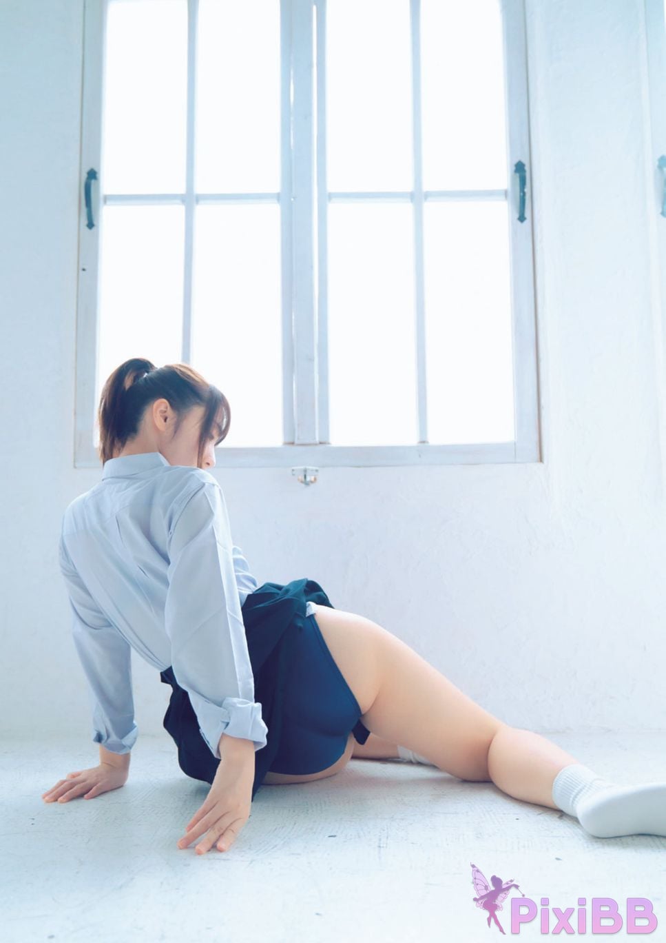 Japanese Idol Moe Iori Competitive swimsuit PixiBB.COM 032