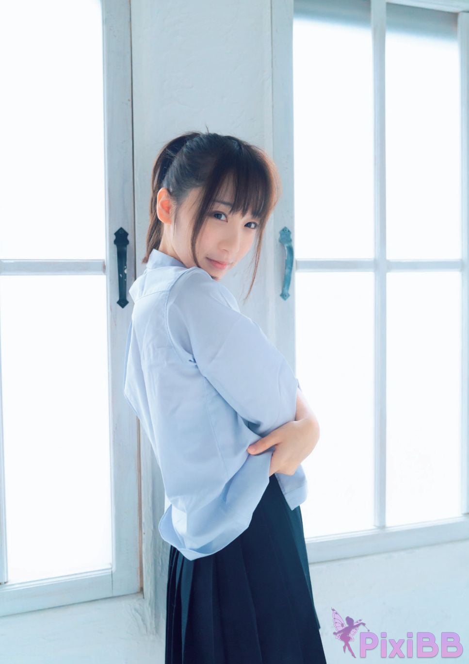 Japanese Idol Moe Iori Competitive swimsuit PixiBB.COM 037