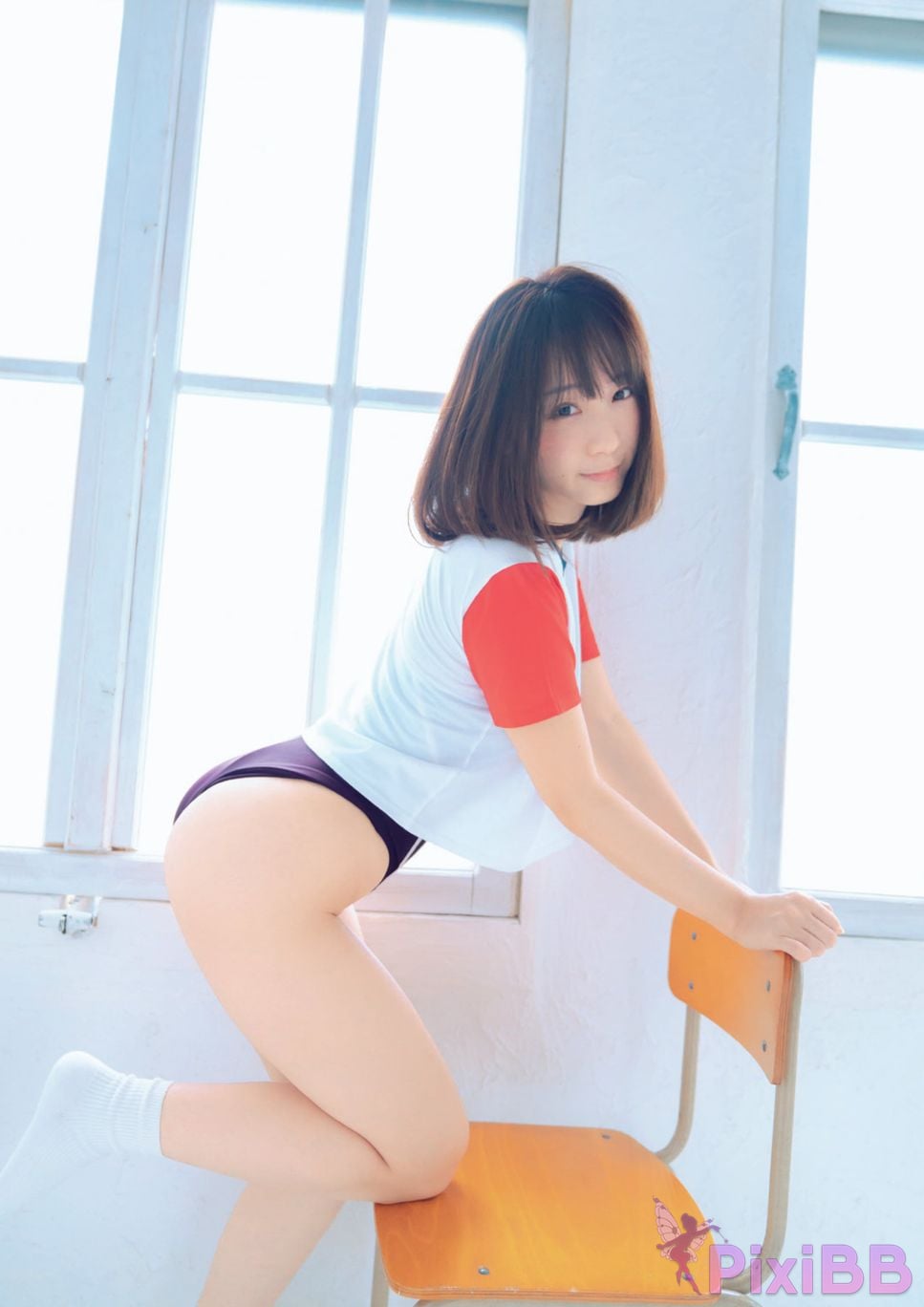 Japanese Idol Moe Iori Competitive swimsuit PixiBB.COM 046