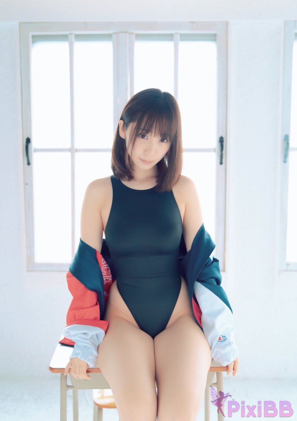 Japanese Idol Moe Iori Competitive swimsuit PixiBB.COM 057