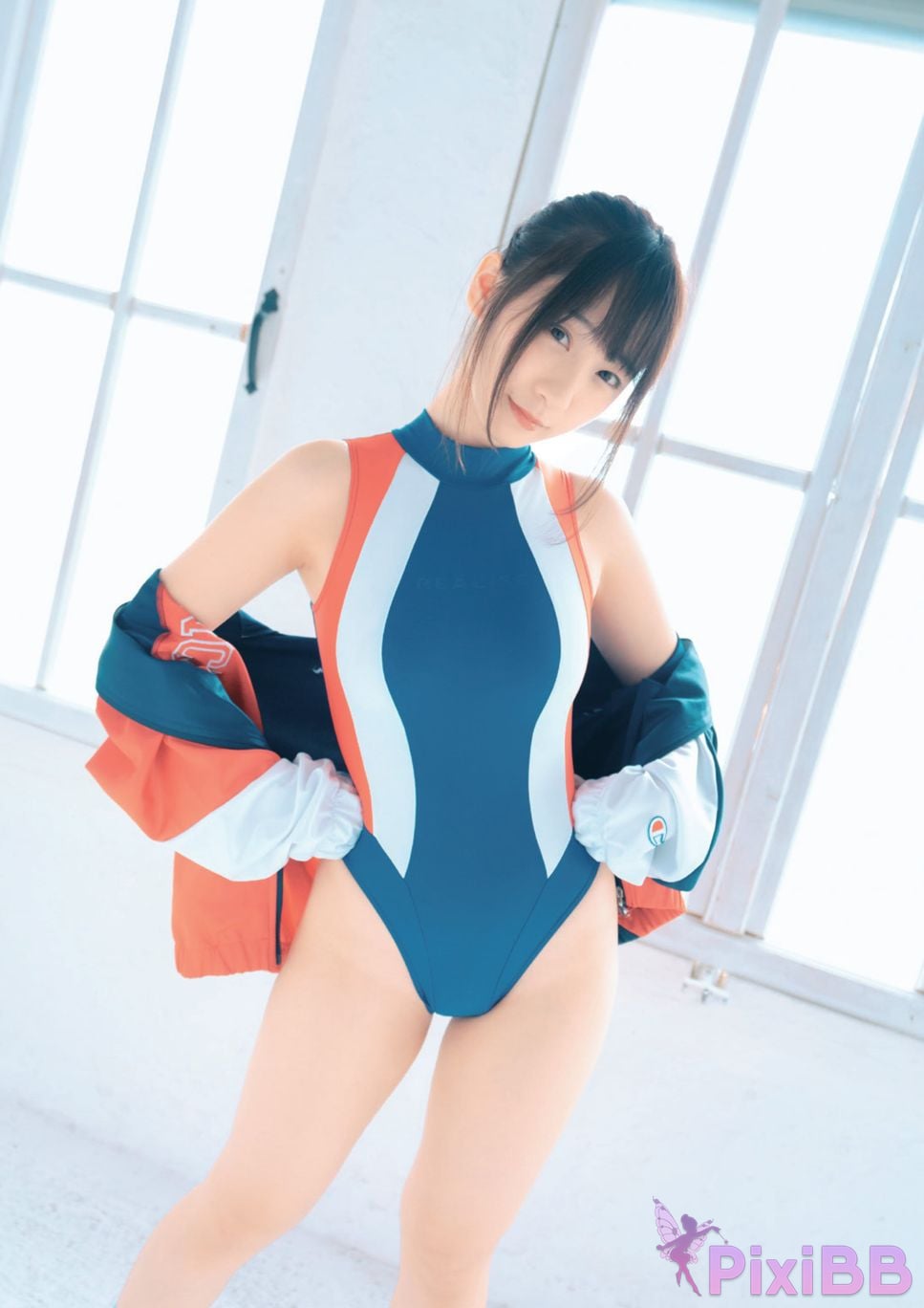 Japanese Idol Moe Iori Competitive swimsuit PixiBB.COM 075