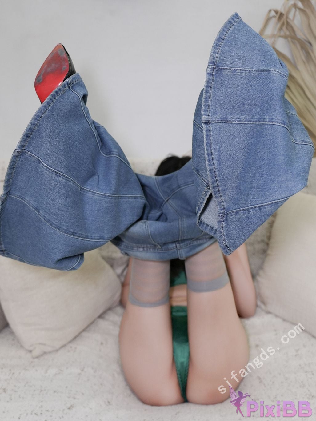 XR Uncensored Yuan R18 XIUREN Model Gray silk in jeans PixiBB.COM 027
