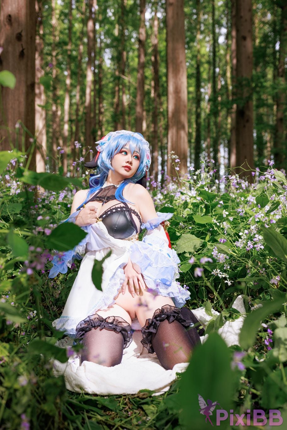 Cosplayer A Xuexue Sweet Maid PixiBB.COM 011