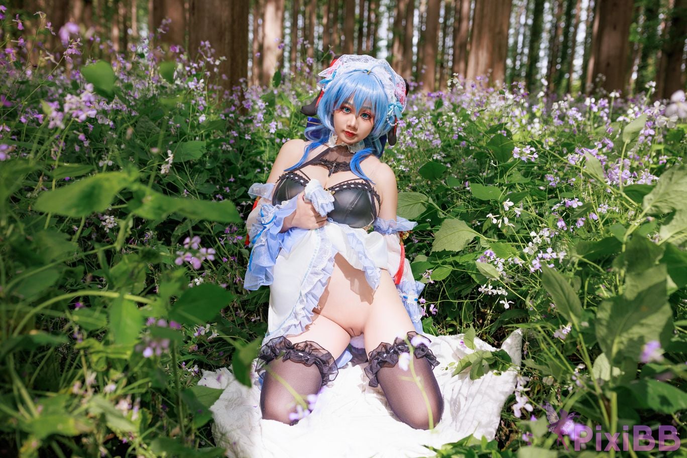 Cosplayer A Xuexue Sweet Maid PixiBB.COM 012