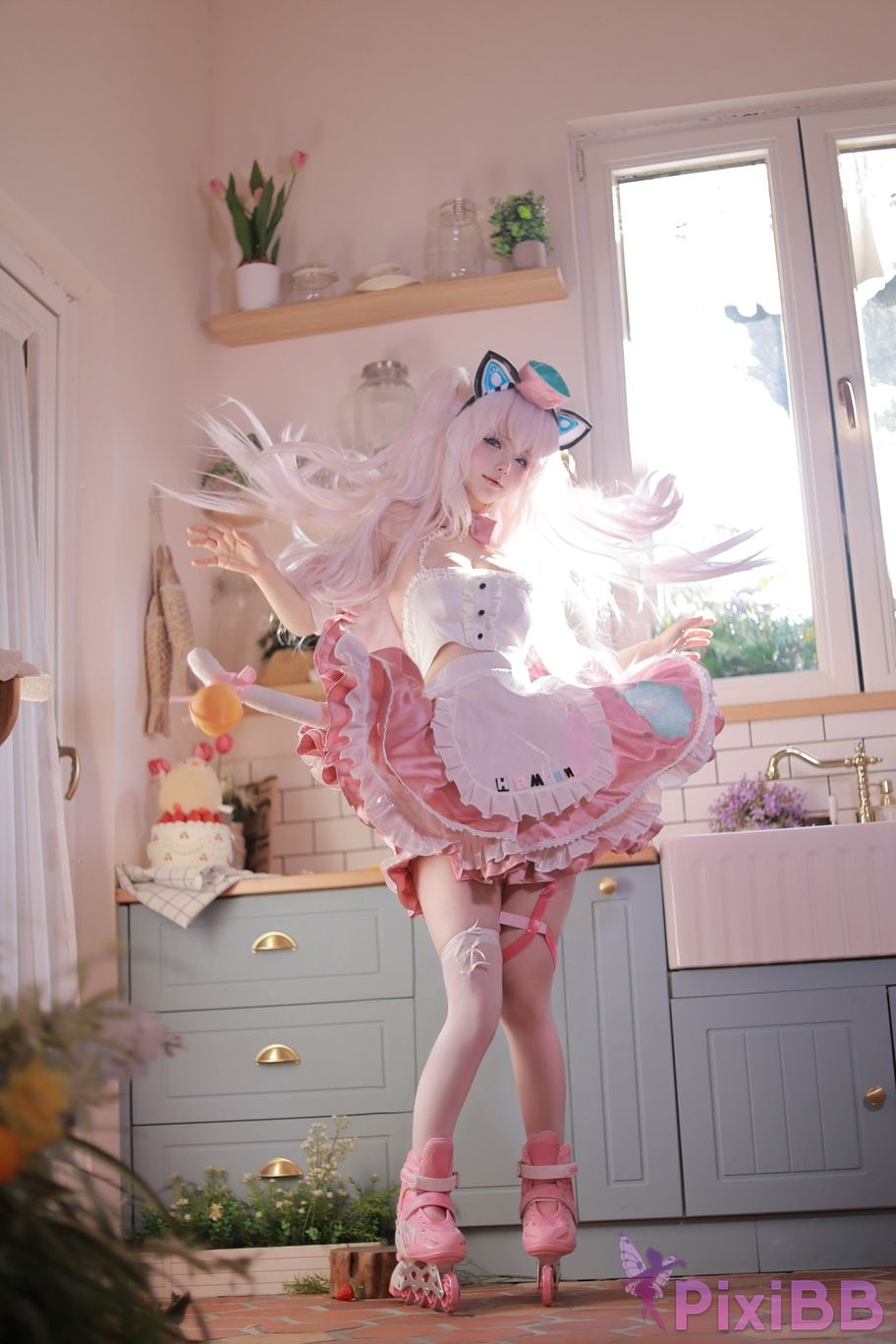 Cosplayer Cheesecake Custard azur lane haman maid PixiBB.COM 001