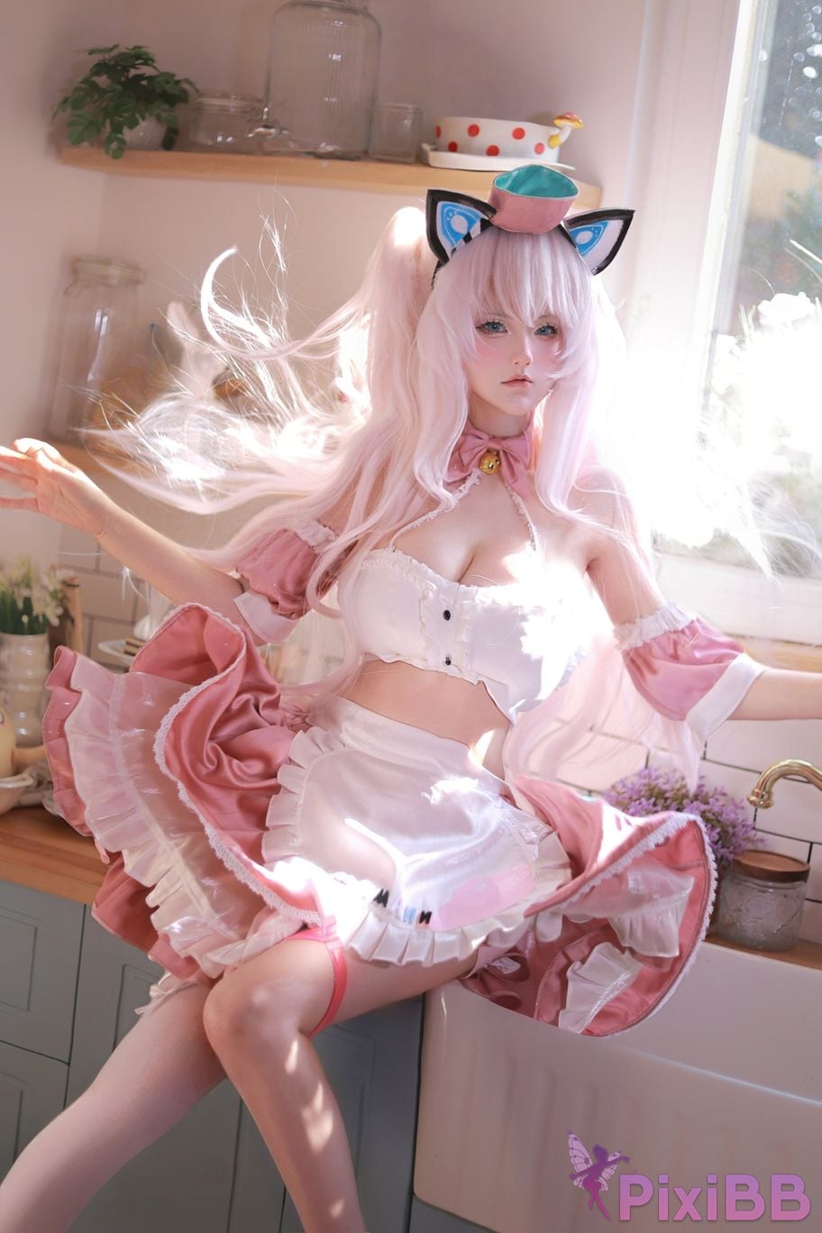 Cosplayer Cheesecake Custard azur lane haman maid PixiBB.COM 003