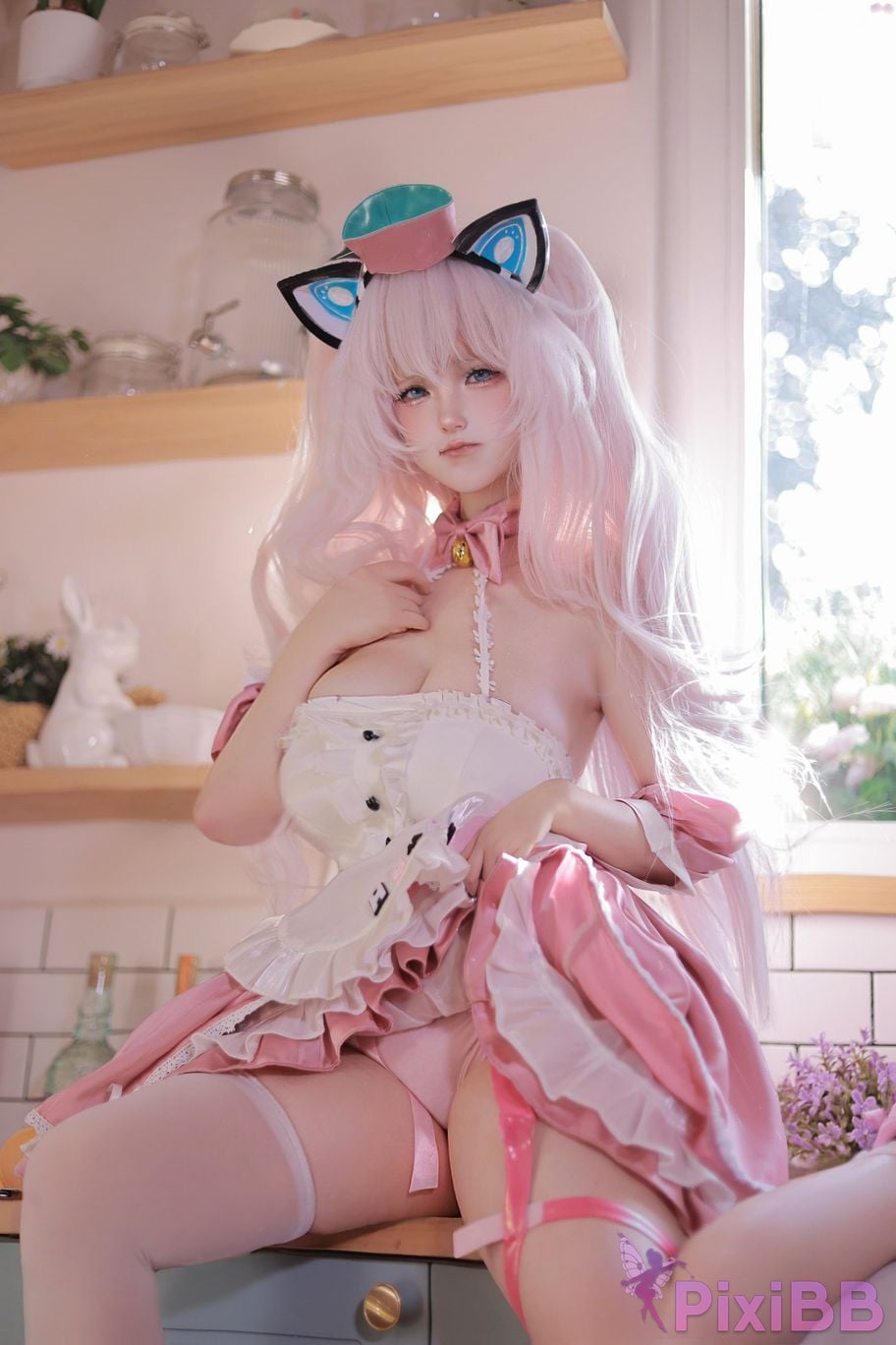 Cosplayer Cheesecake Custard azur lane haman maid PixiBB.COM 006