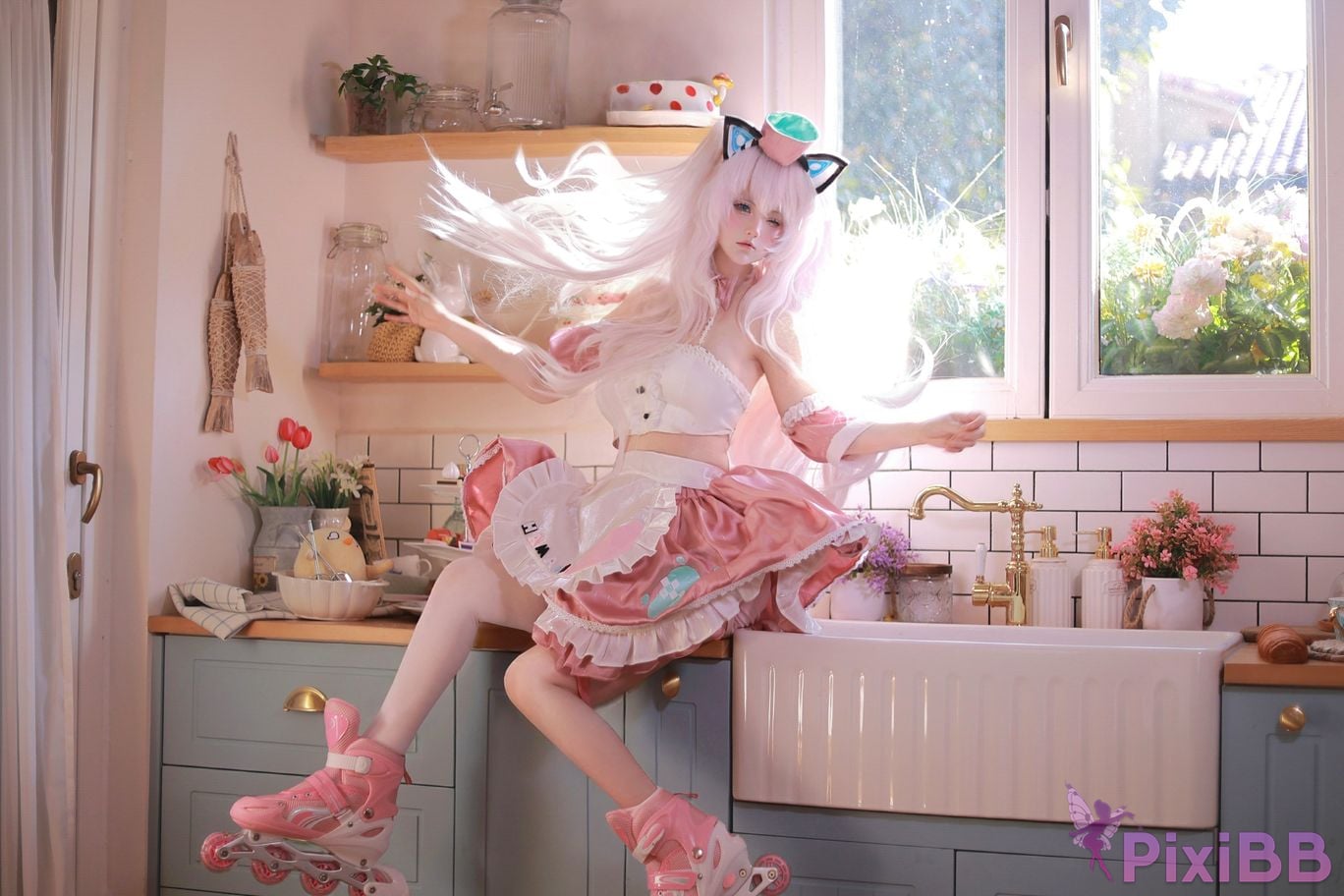 Cosplayer Cheesecake Custard azur lane haman maid PixiBB.COM 007
