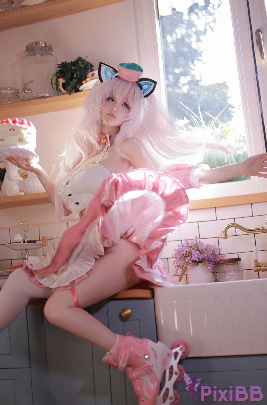 Cosplayer Cheesecake Custard azur lane haman maid PixiBB.COM 008