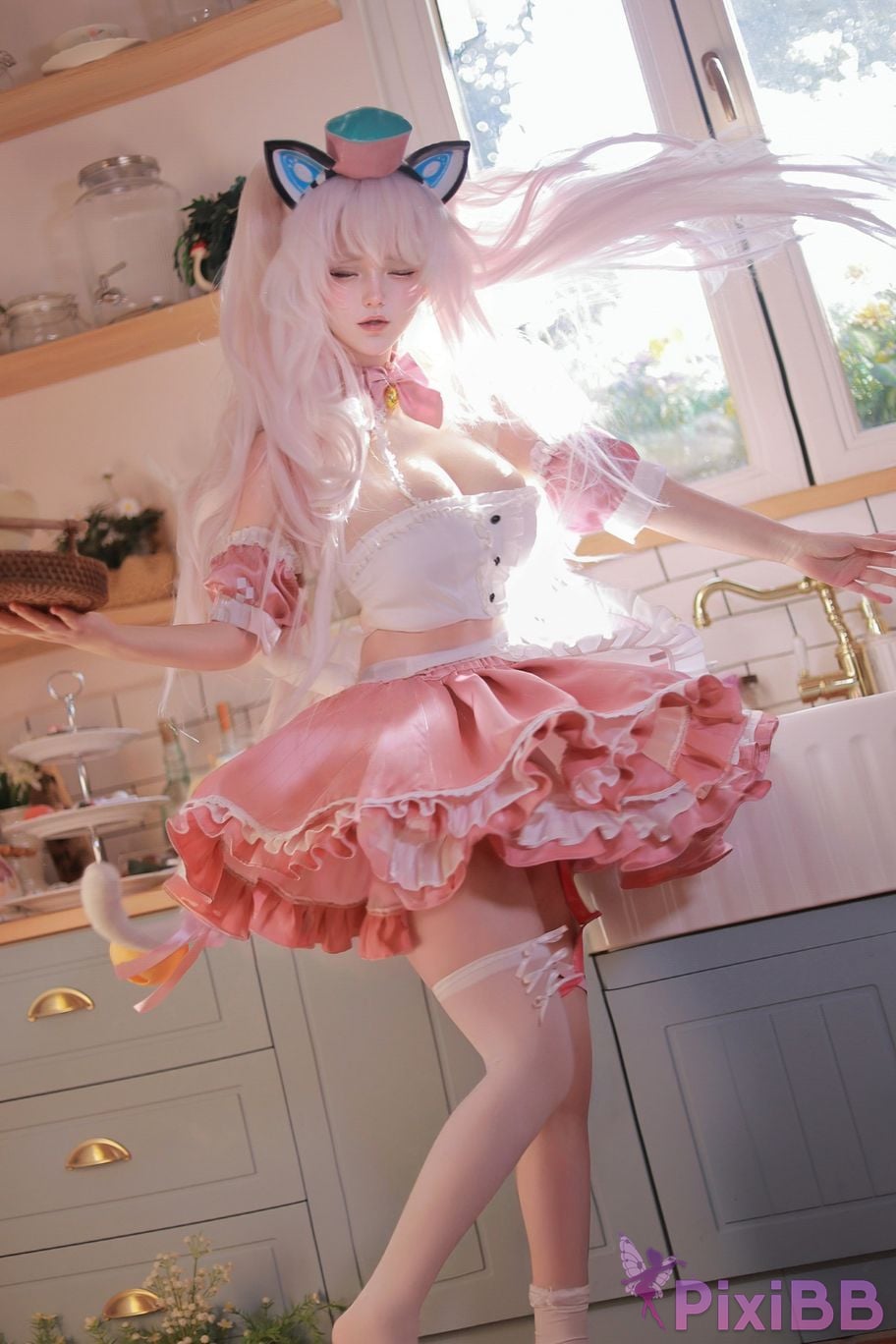 Cosplayer Cheesecake Custard azur lane haman maid PixiBB.COM 009