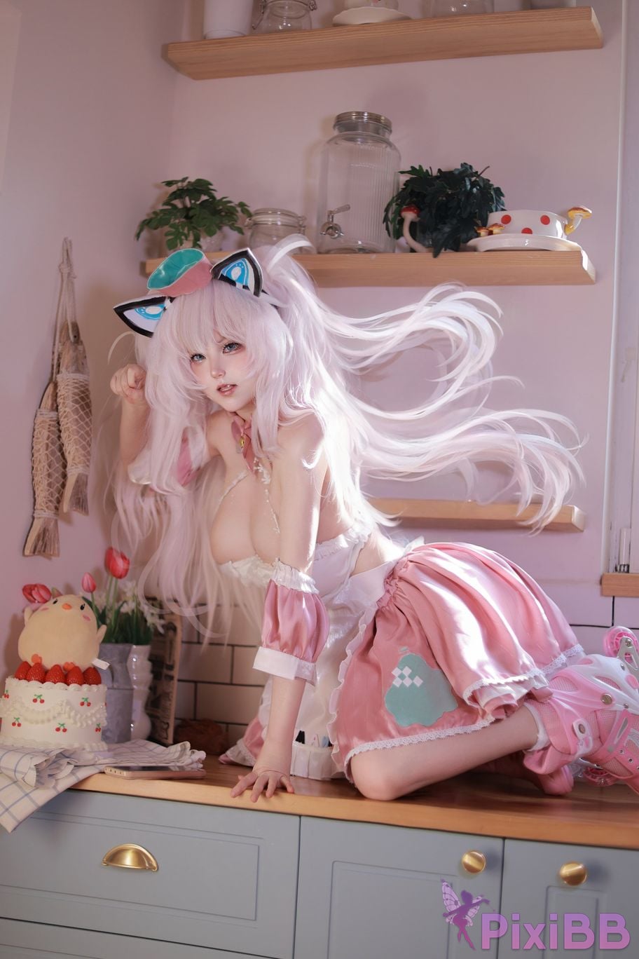 Cosplayer Cheesecake Custard azur lane haman maid PixiBB.COM 010