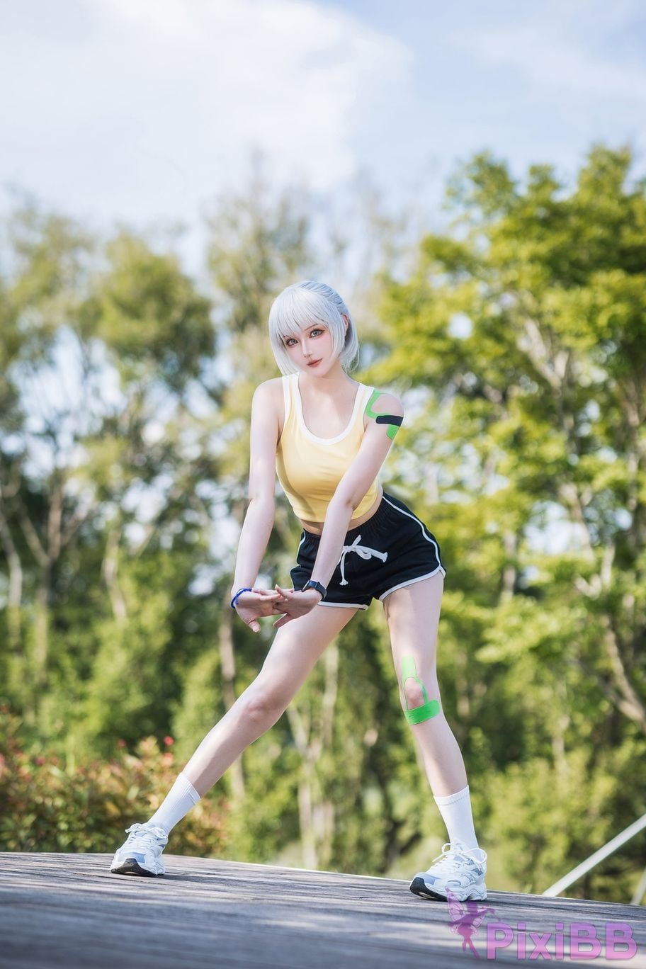 Cosplayer Guahi Sauce spirit cage Bai Yuekui sportswear PixiBB.COM 001