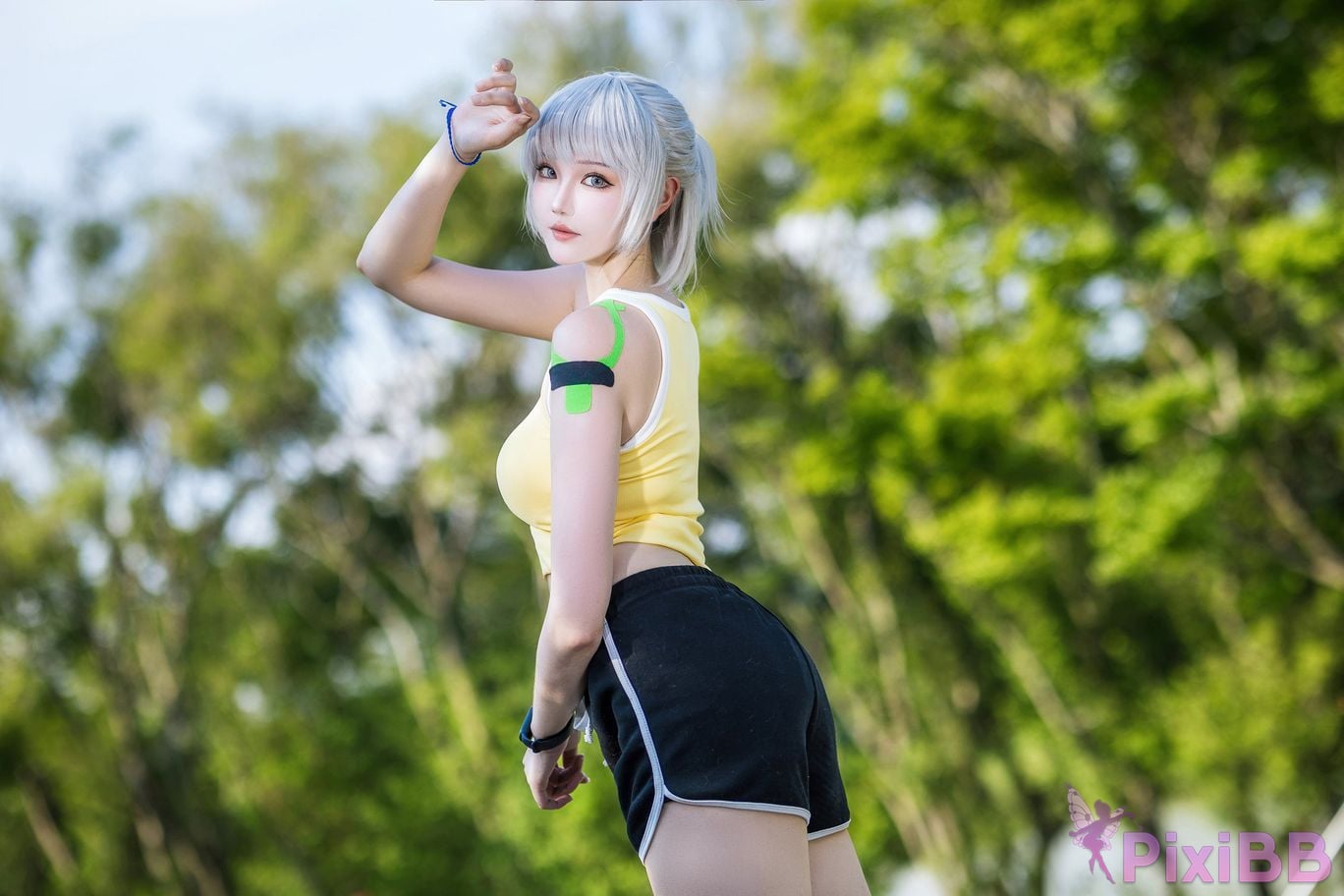 Cosplayer Guahi Sauce spirit cage Bai Yuekui sportswear PixiBB.COM 002
