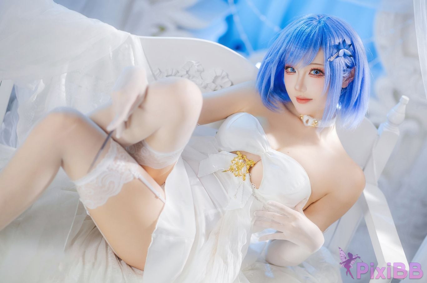 Cosplay Guashi Azur Blue Route Chabayev Melody of the White Cavalry PixiBB.COM 002