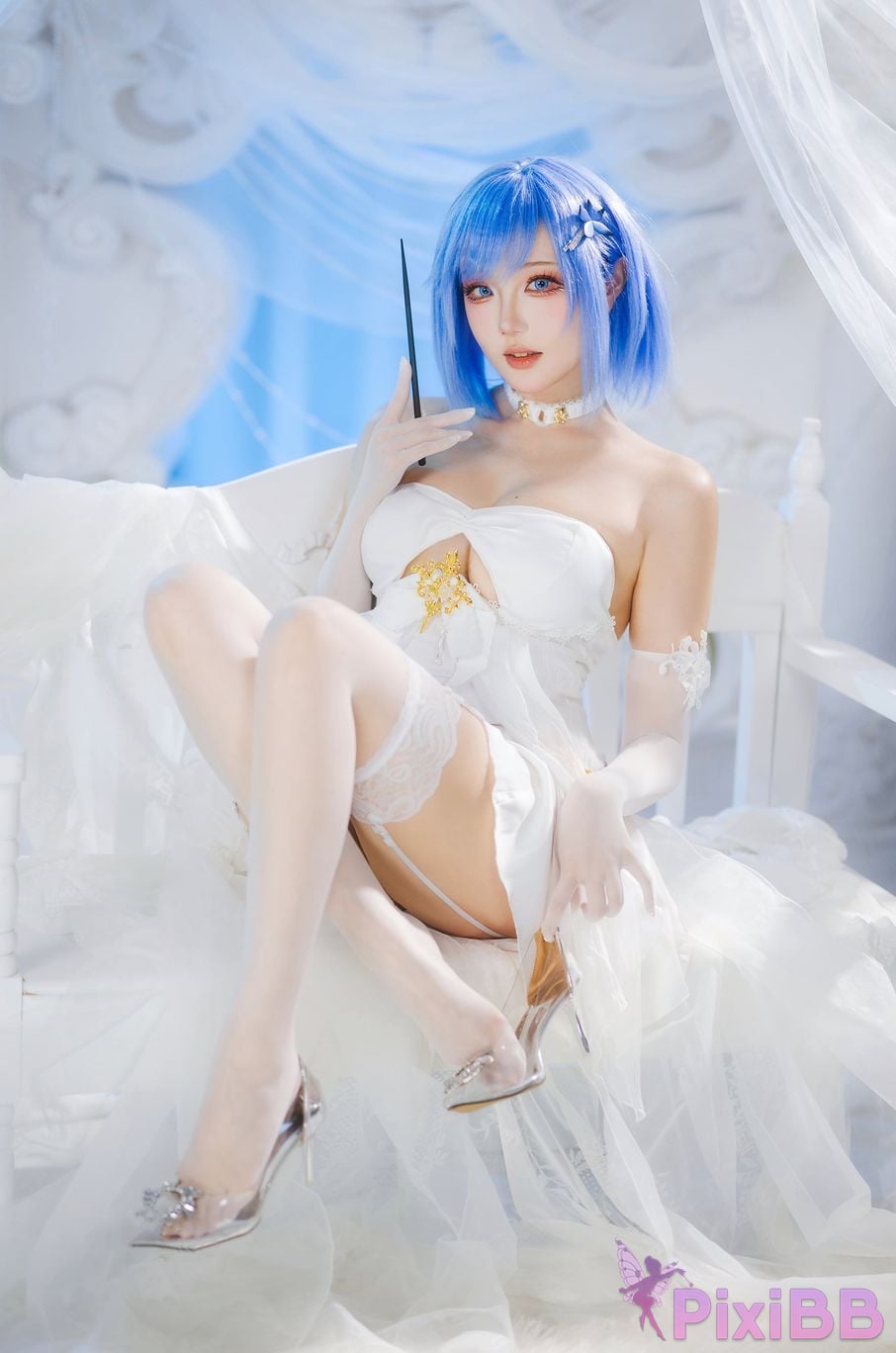 Cosplay Guashi Azur Blue Route Chabayev Melody of the White Cavalry PixiBB.COM 003