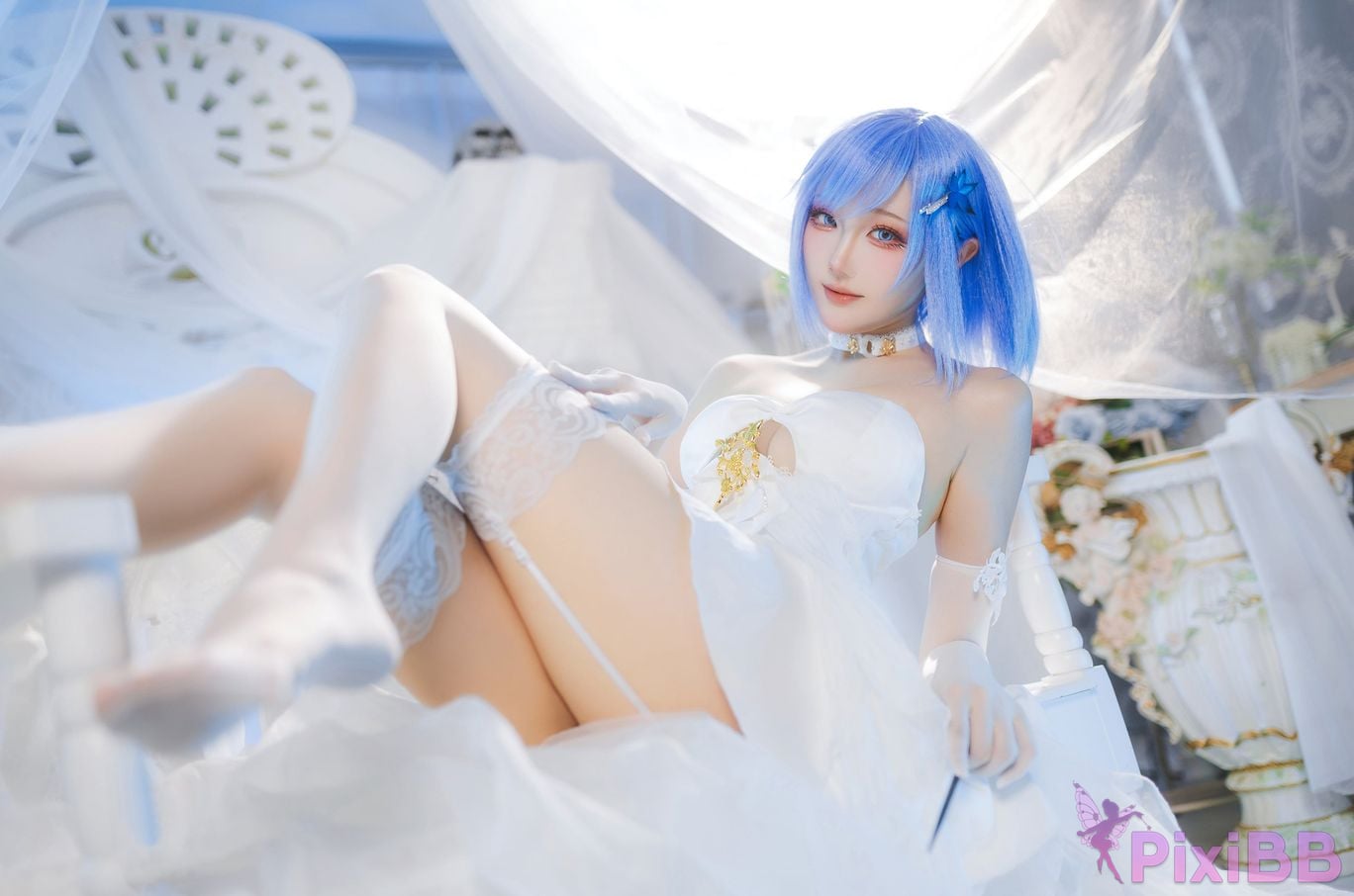 Cosplay Guashi Azur Blue Route Chabayev Melody of the White Cavalry PixiBB.COM 005