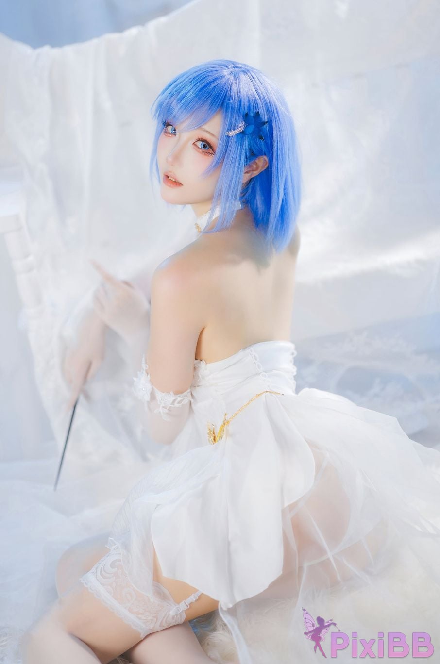 Cosplay Guashi Azur Blue Route Chabayev Melody of the White Cavalry PixiBB.COM 008