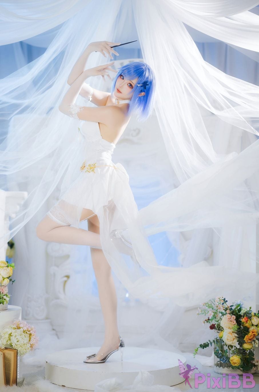 Cosplay Guashi Azur Blue Route Chabayev Melody of the White Cavalry PixiBB.COM 011