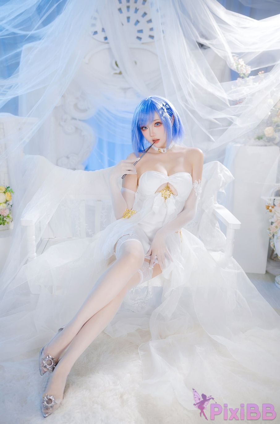 Cosplay Guashi Azur Blue Route Chabayev Melody of the White Cavalry PixiBB.COM 012
