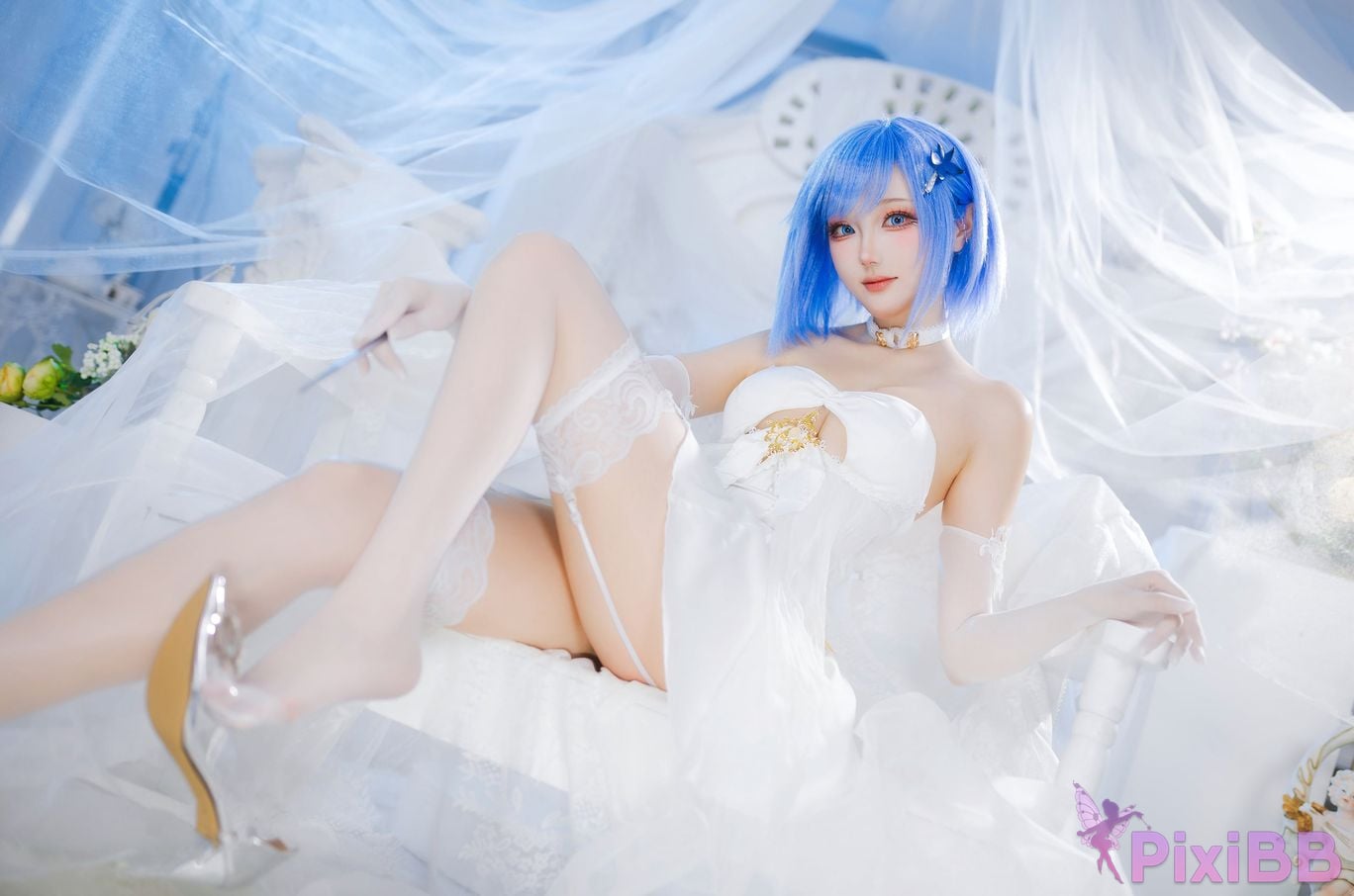 Cosplay Guashi Azur Blue Route Chabayev Melody of the White Cavalry PixiBB.COM 014