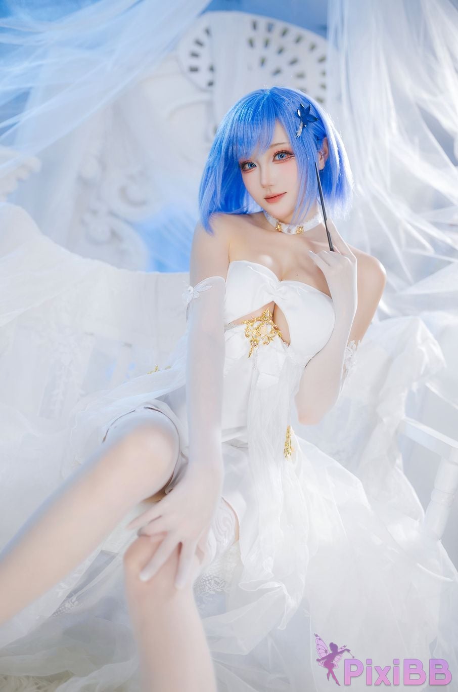 Cosplay Guashi Azur Blue Route Chabayev Melody of the White Cavalry PixiBB.COM 015
