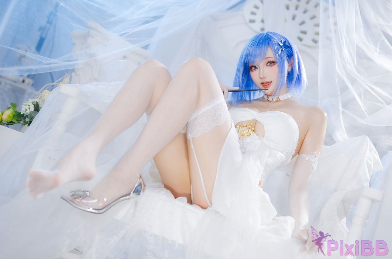 Cosplay Guashi Azur Blue Route Chabayev Melody of the White Cavalry PixiBB.COM 016