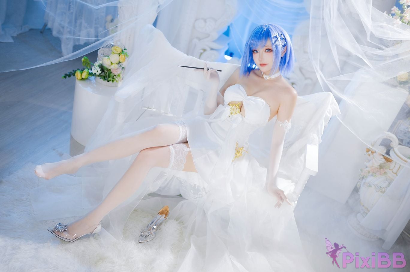 Cosplay Guashi Azur Blue Route Chabayev Melody of the White Cavalry PixiBB.COM 017