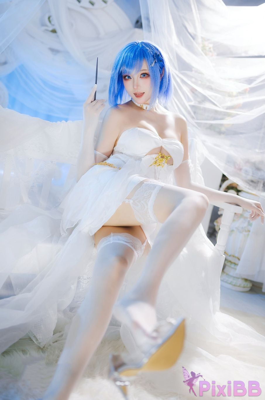 Cosplay Guashi Azur Blue Route Chabayev Melody of the White Cavalry PixiBB.COM 019