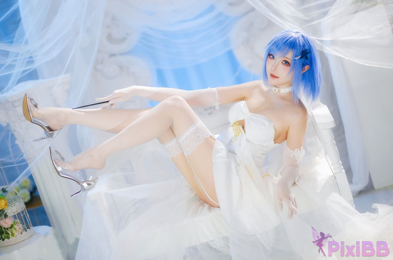 Cosplay Guashi Azur Blue Route Chabayev Melody of the White Cavalry PixiBB.COM 020