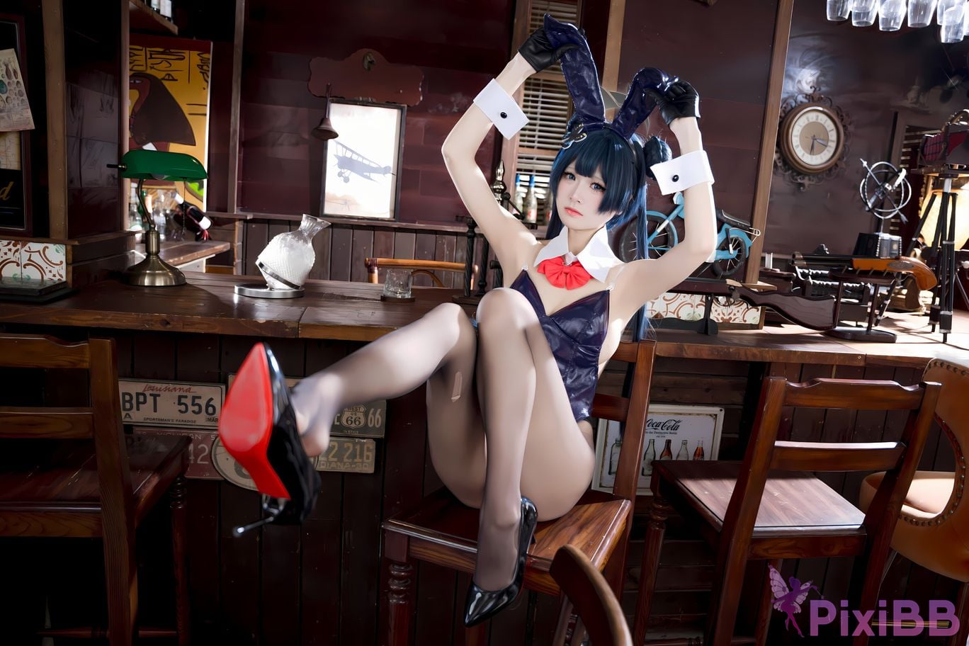 Cosplay Jiuqi Meow Blue Archives Longhua Concubine Saki Bunny Girl PixiBB.COM 002