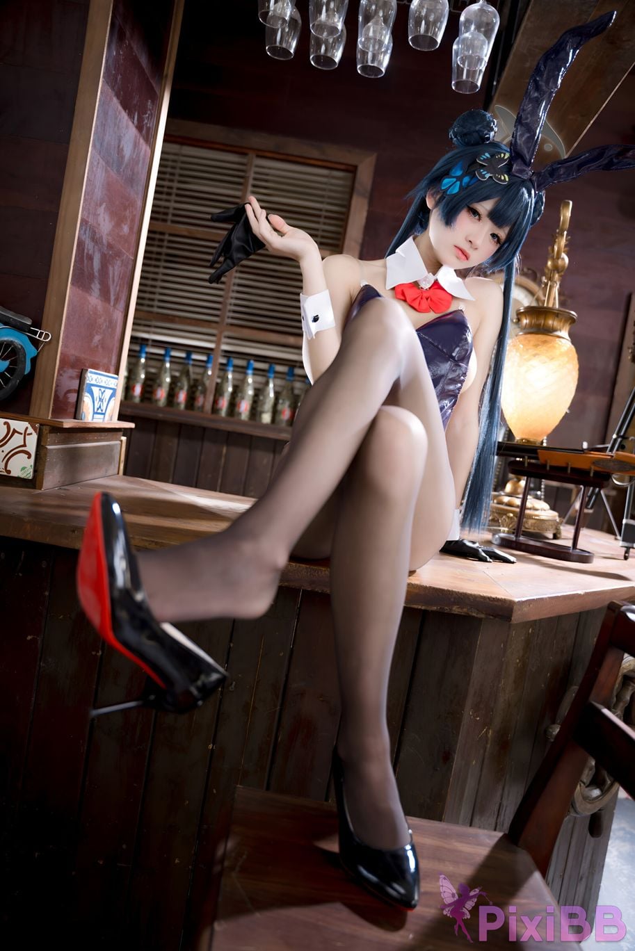 Cosplay Jiuqi Meow Blue Archives Longhua Concubine Saki Bunny Girl PixiBB.COM 008