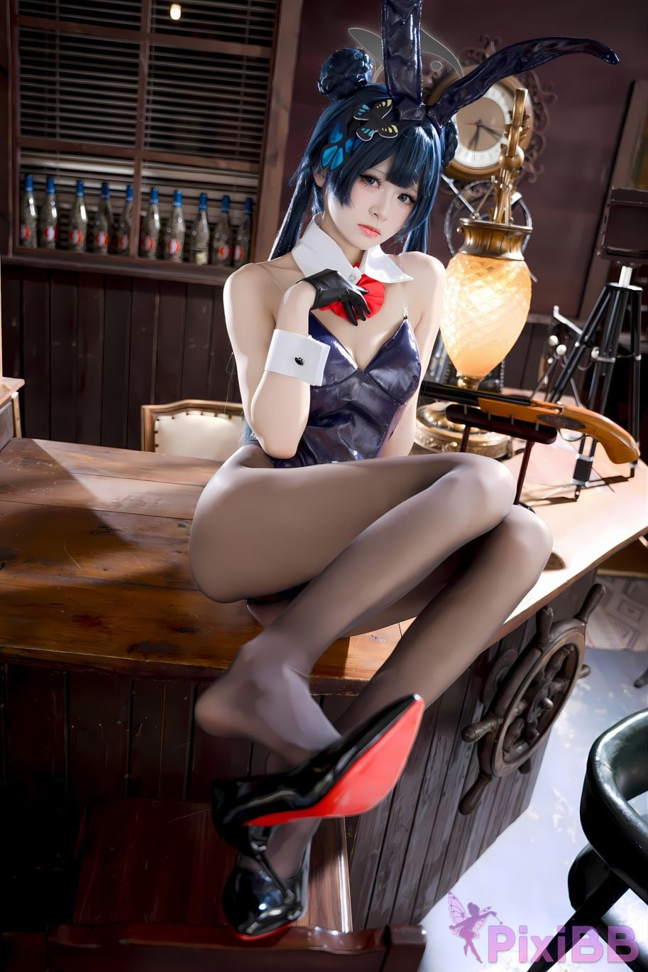 Cosplay Jiuqi Meow Blue Archives Longhua Concubine Saki Bunny Girl PixiBB.COM 009