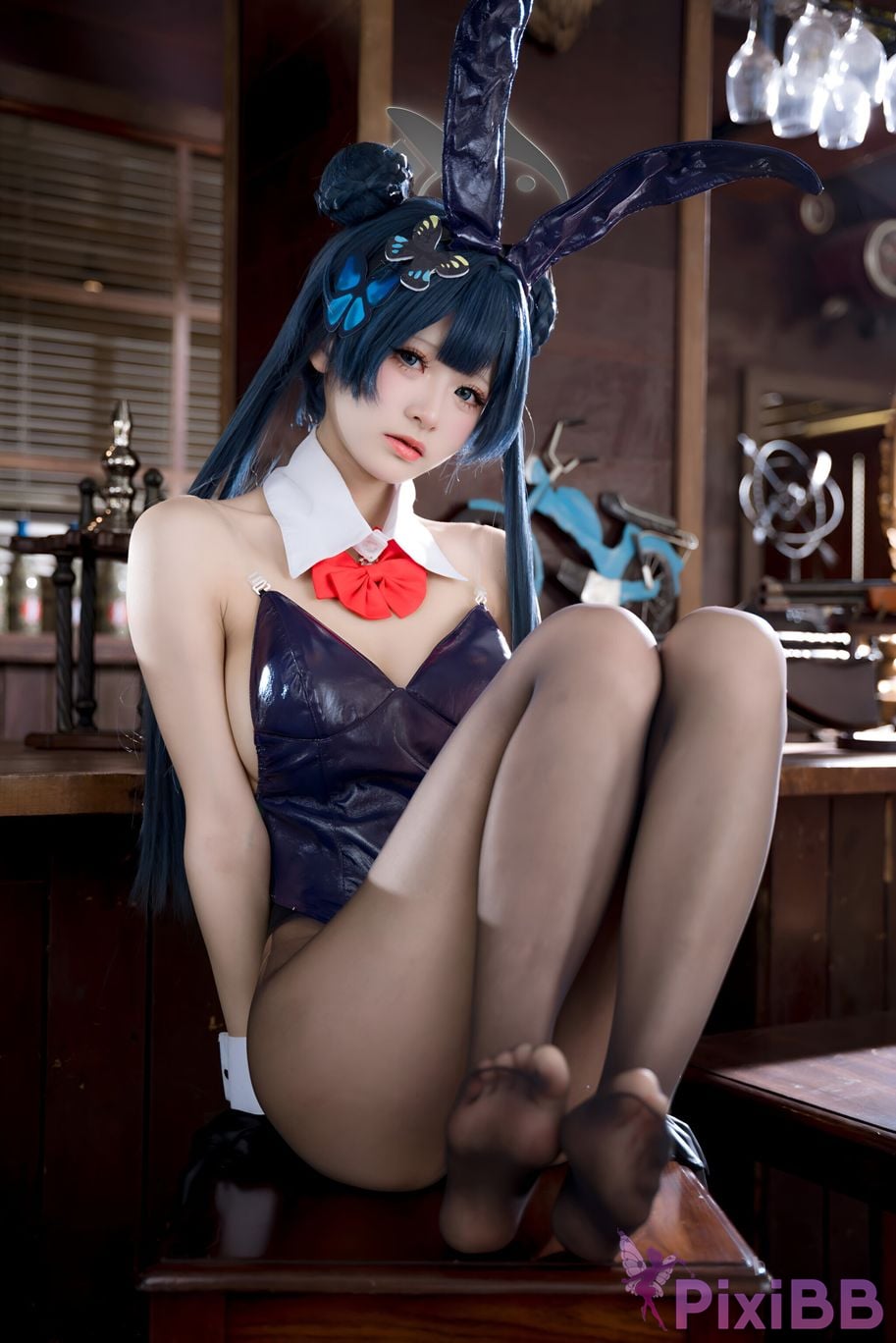 Cosplay Jiuqi Meow Blue Archives Longhua Concubine Saki Bunny Girl PixiBB.COM 014