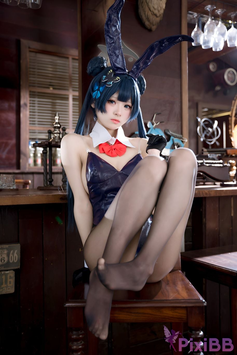 Cosplay Jiuqi Meow Blue Archives Longhua Concubine Saki Bunny Girl PixiBB.COM 032