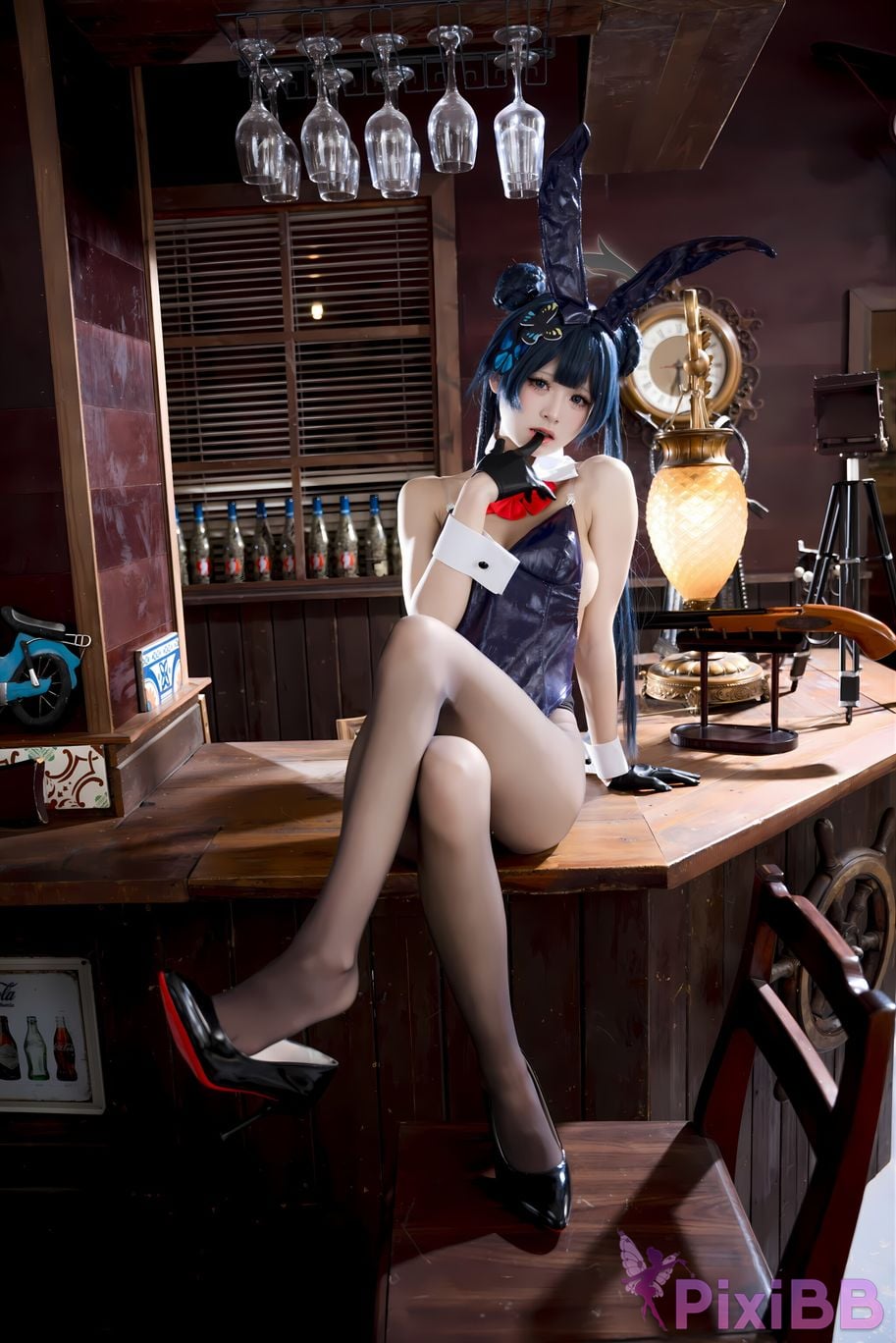 Cosplay Jiuqi Meow Blue Archives Longhua Concubine Saki Bunny Girl PixiBB.COM 033